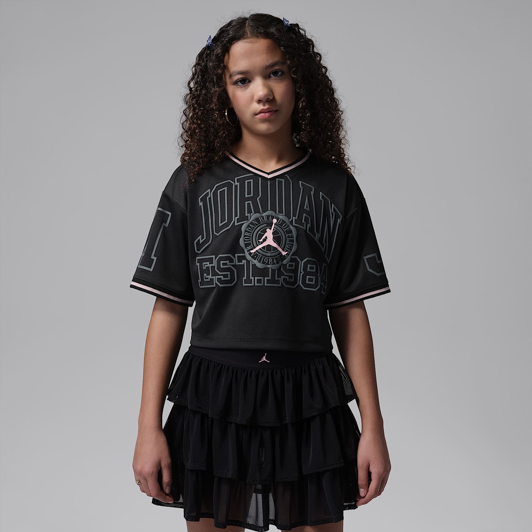 Jordan Secret Diary Older Kids' Cropped Jersey. Nike LU